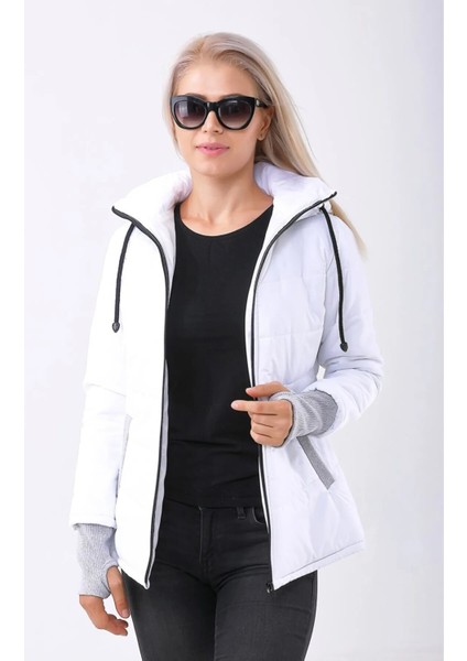 Günlük Su Geçirmez Kışlık Şişme Kadın Mont