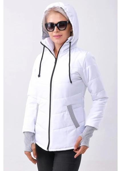 Günlük Su Geçirmez Kışlık Şişme Kadın Mont
