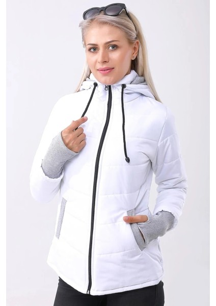 Günlük Su Geçirmez Kışlık Şişme Kadın Mont