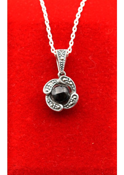 925 Ayar Kadın Oltu Taşı Kadın Kolye SK000107