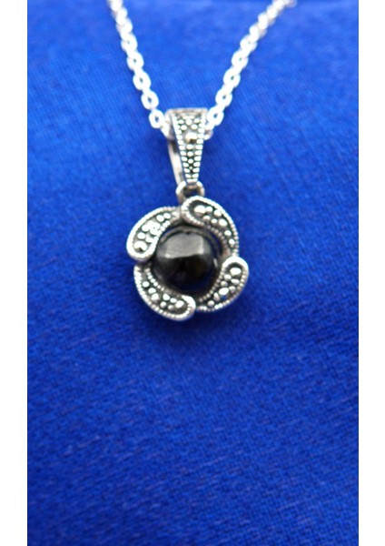 925 Ayar Kadın Oltu Taşı Kadın Kolye SK000107 fiyatları