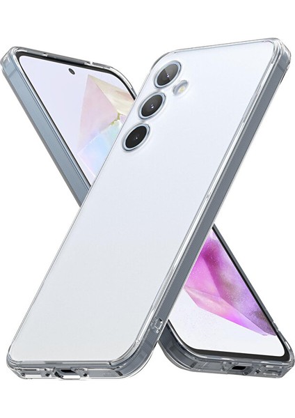 Samsung Galaxy A17 Uyumlu Kılıf Şeffaf Kamera Korumalı Renksiz Esnek Silikon Kapak