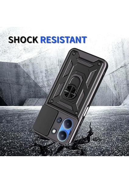 Xiaomi Redmi 15C Kılıf Kamera Korumalı Sürgülü Yüzüklü Armor Military Tank Koruyucu Kapak fiyatları