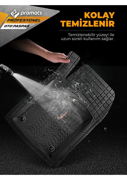 Universal Oto Paspas 3D Profesyonel Siyah