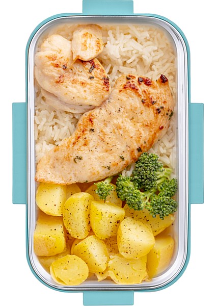 Aura Beslenme Kabı 500 ml Paslanmaz Çelik Yemek Saklama Kabı