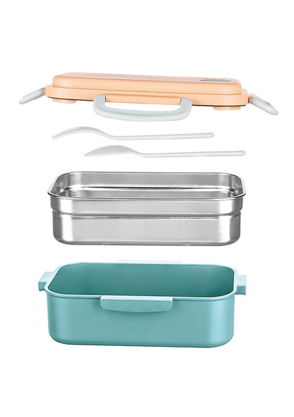 Aura Beslenme Kabı 500 ml Paslanmaz Çelik Yemek Saklama Kabı