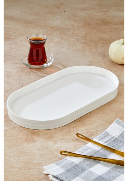 36,5X19 cm Oval Porselen Servis Tabağı – Kahvaltılık, Meze, Aperatif ve Tatlı Sunum Kabı – Şık ve Dayanıklı