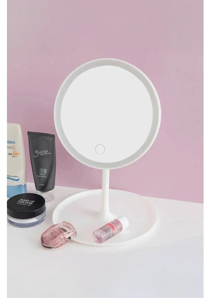 3 Renkli LED Modlu, Katlanabilir Masaüstü Makyaj Aynası fiyatları