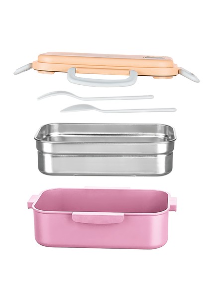 Aura Beslenme Kabı 500 ml Paslanmaz Çelik Yemek Saklama Kabı