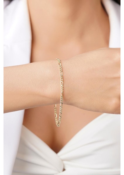 14 Ayar Altın Figaro Zincir Bileklik 2,80 mm modelleri