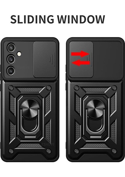 Samsung Galaxy S25 Fe Kılıf Kamera Korumalı Sürgülü Yüzüklü Armor Military Tank Koruyucu Kapak fiyatları