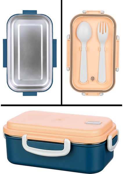 Aura Beslenme Kabı 500 ml Paslanmaz Çelik Yemek Saklama Kabı