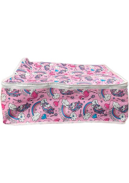 Çocuk Baza Saklama Hurcu Çok Amaçlı Saklama Kutusu Pembe