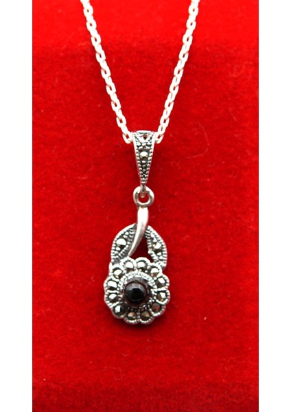 925 Ayar Kadın Oltu Taşı Kadın Kolye SK000105