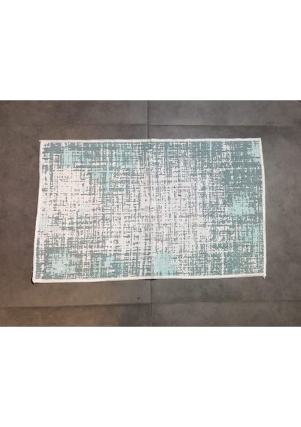 Antik Dekoratif Kilim Banyo Tuvalet Paspası Renkli Turkuaz
