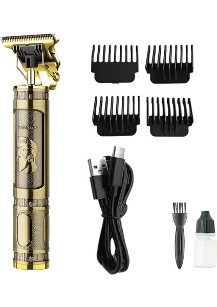 Buğz PS-033 Çelik Kasa Profesyonel T-Bıçak Saç Sakal Ense ve Çizim Tıraş Makinesi