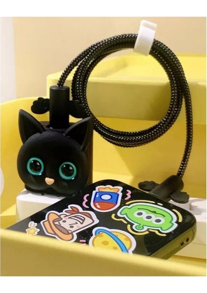 Buğz Iphone 18W/20W Uyumlu Şarj Aleti Kılıfı, Şarj Kablosu Örme Aparatı, Toparlayıcı,