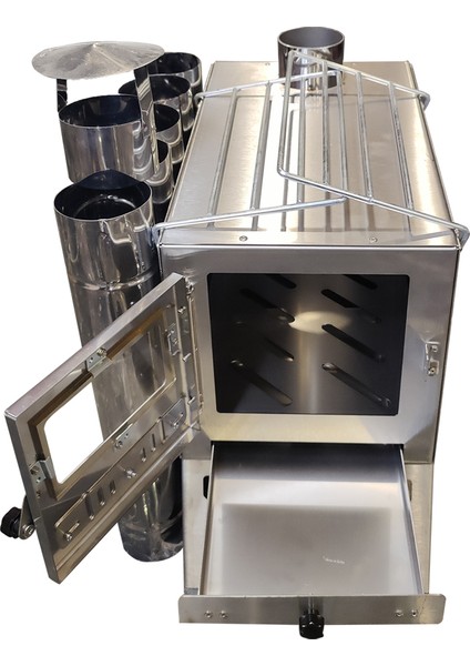 Krom Lüks Çadır Sobası modelleri