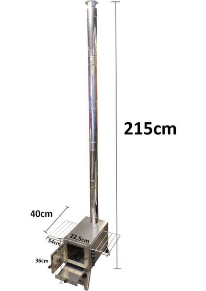 Krom Lüks Çadır Sobası fırsatları