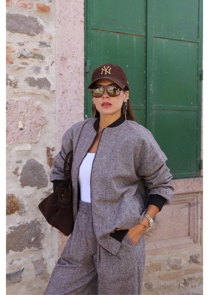 Kahverengi Bomber Ceket