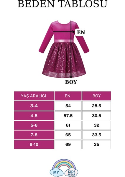 Kız Çocuk Özel Günler Için Kadife Pullu Kabarık Fiyonklu Elbise 3-10 Yaş indirimleri