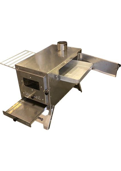 Krom Kül Tepsili Kuzineli Çadır Sobası modelleri