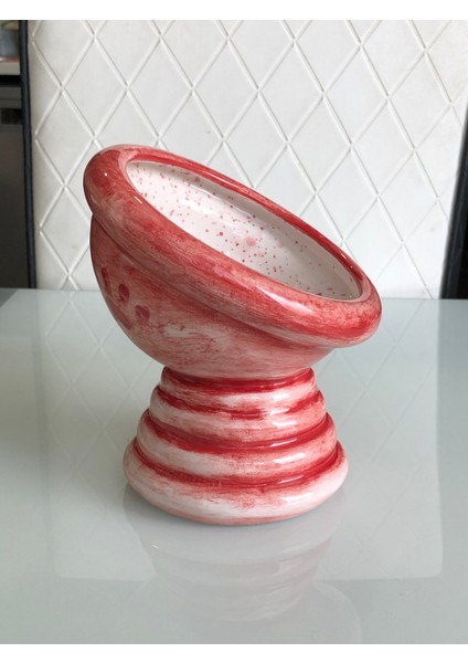 Kedi Mama Kabı, Yüksek,renkli, El Yapımı,