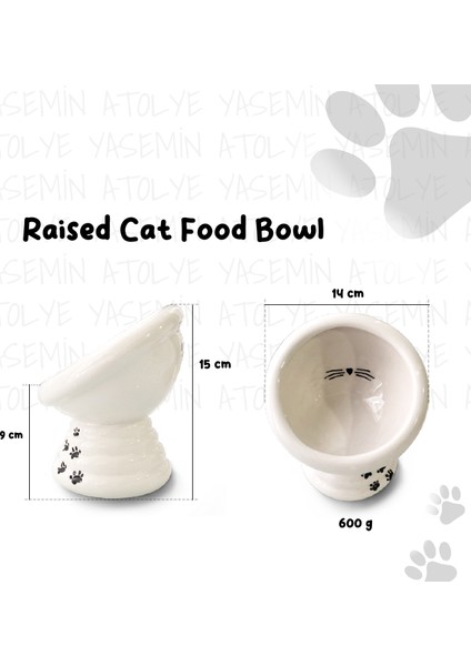 Kedi Mama Kabı, Yüksek,renkli, El Yapımı, indirimleri