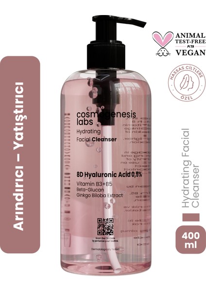 Hydrating Facial Cleanser 400ML (Hassas Ciltlere Özel)