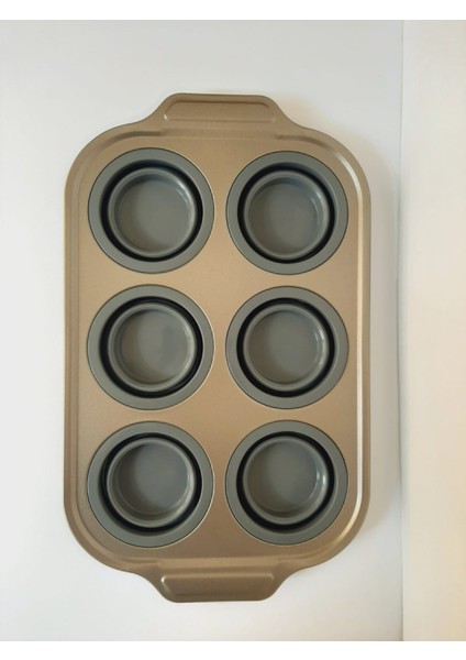 6'lı Silikon Kek Kurabiye Muffin Kalıbı fiyatları