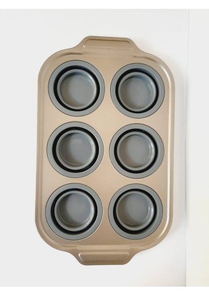 6'lı Silikon Kek Kurabiye Muffin Kalıbı indirimleri