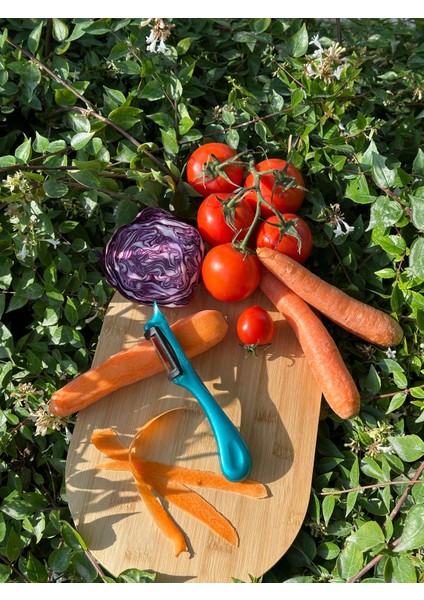 Pırıltılı Turkuaz Dik Soyacak – Paslanmaz Alman Çeliği, Ergonomik Sap, Yüksek Keskinlik fırsatları