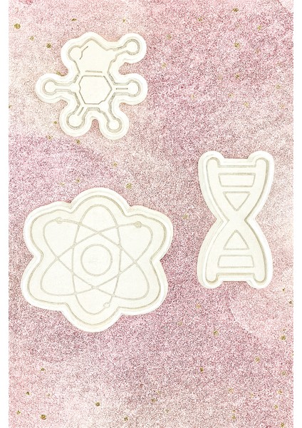 Bilim Temalı Kurabiye Kalıbı Seti | 3’lü Dna Atom Molekül Figürlü Hamur Kesici | Gıda Uyumlu Kalıp fiyatları