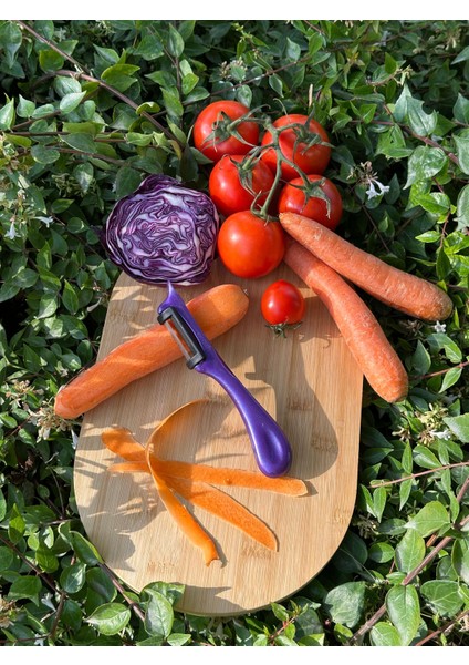 Pırıltılı Mor Dik Soyacak – Paslanmaz Alman Çeliği, Ergonomik Sap, Yüksek Keskinlik fırsatları