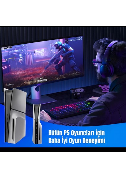 Ps5 Slim Faceplate Kapak Seti – Disc CD & Digital Edition Uyumlu Ön/arka Kasa Değişim Cover Case Gri fiyatları