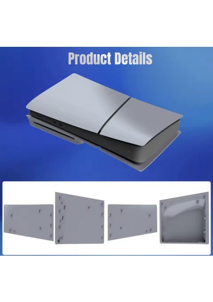 Ps5 Slim Faceplate Kapak Seti – Disc CD & Digital Edition Uyumlu Ön/arka Kasa Değişim Cover Case Gri