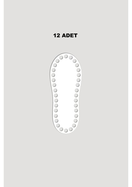 Ahşap Elips Sepet Tepsi Tabanı 6X16 cm 12 Adet Beyaz 3mm