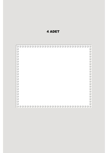 Ahşap Dikdörtgen Sepet Tepsi Tabanı 29X39 cm 4 Adet Beyaz 3mm