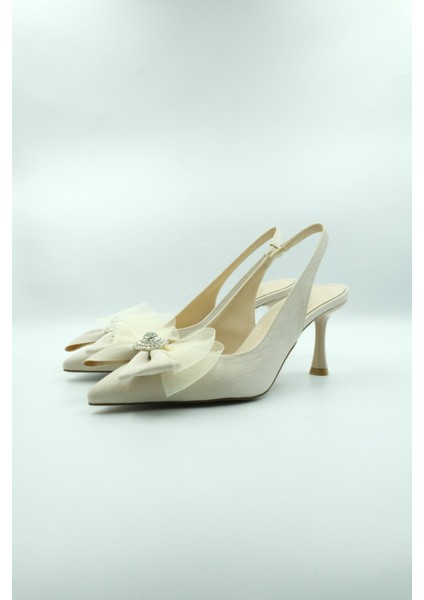 Tül Papyon Detaylı Stiletto