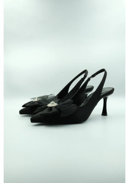 Tül Papyon Detaylı Stiletto