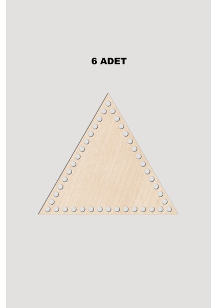 Ahşap Üçgen Sepet Tepsi Tabanı 12X12 cm 6 Adet Akça 3mm