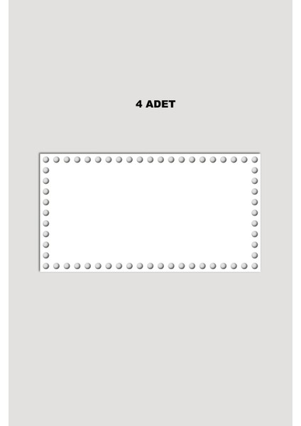 Ahşap Dikdörtgen Sepet Tepsi Tabanı 15X28 cm 4 Adet Beyaz 3mm
