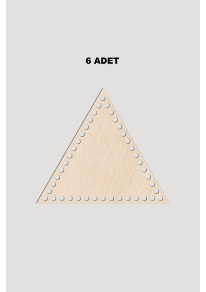 Ahşap Üçgen Sepet Tepsi Tabanı 11X10 cm 6 Adet Akça 3mm