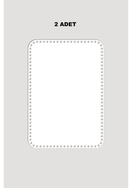 Ahşap Dikdörtgen Oval Köşeli Sepet Tepsi Tabanı 26X39 cm 2 Adet Beyaz 3mm