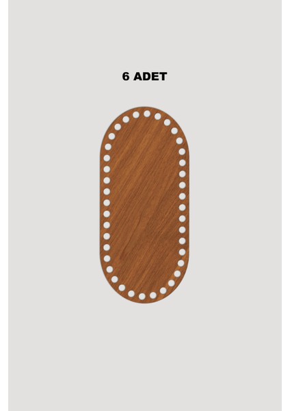 Ahşap Kare Sepet Tepsi Tabanı 15,5X15,5 cm 6 Adet Ceviz 3mm