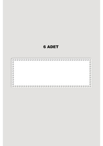 Ahşap Dikdörtgen Sepet Tepsi Tabanı 10X17 cm 6 Adet Beyaz 3mm