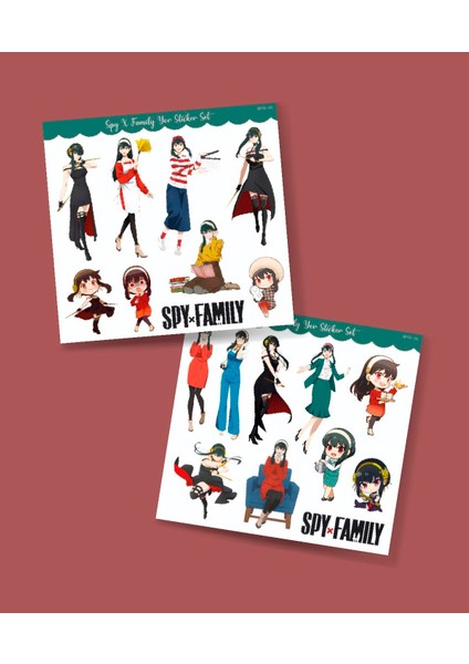 Spy x Family Yor 2li Sticker Seti Parlak Kağıt -Çıkartma -Süsleme Anime Etiket fiyatları