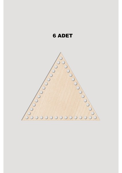 Ahşap Üçgen Sepet Tepsi Tabanı 15X15 cm 6 Adet Akça 3mm