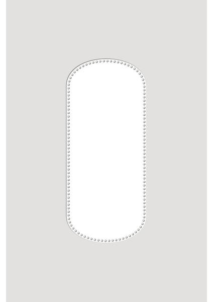 Ahşap Dikdörtgen Oval Köşeli Sepet Tepsi Tabanı 35X65 cm 1 Adet Beyaz 3mm