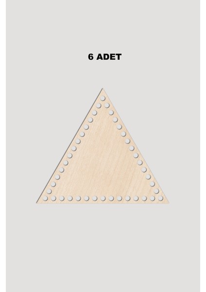 Ahşap Üçgen Sepet Tepsi Tabanı 20X20 cm 6 Adet Akça 3mm
